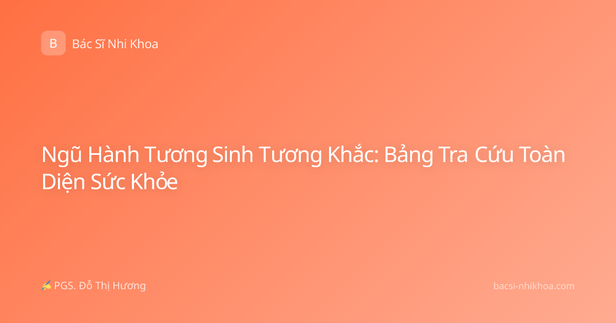 Ngũ Hành Tương Sinh Tương Khắc: Bảng Tra Cứu Toàn Diện Sức Khỏe